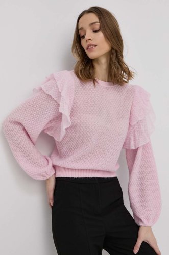 Miss sixty pulover din amestec de lana femei, culoarea roz, light