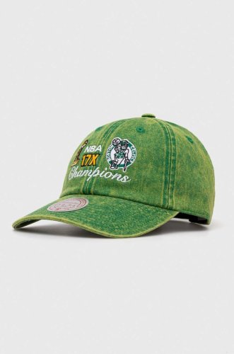 Mitchell&ness șapcă de baseball din bumbac boston celtics culoarea verde, cu imprimeu