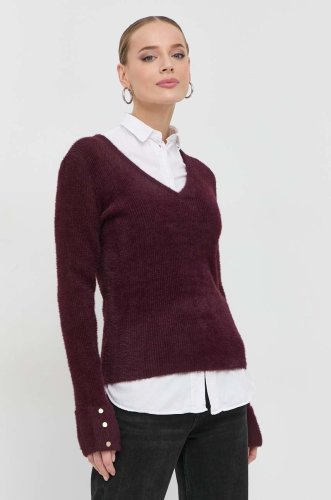 Morgan pulover femei, culoarea bordo, light