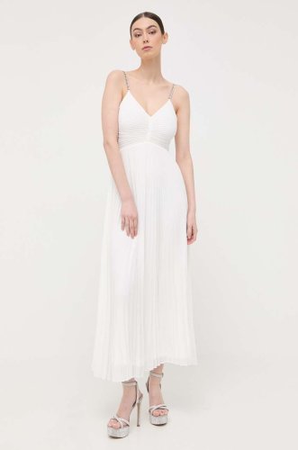 Morgan rochie culoarea alb, maxi, evazati