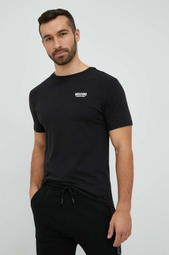 Moschino underwear tricou lounge culoarea negru, cu imprimeu