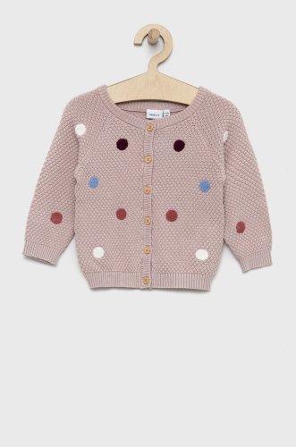 Name it pulover din bumbac pentru bebeluși culoarea roz, light