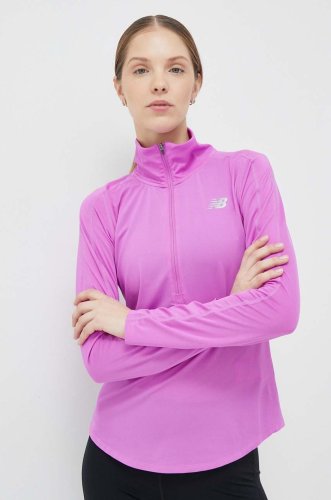 New balance hanorac de jogging accelerate culoarea violet, neted