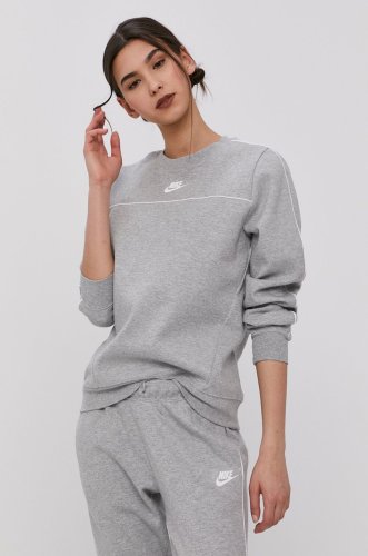 Nike sportswear bluză femei, culoarea gri, material neted