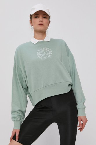 Nike sportswear bluză femei, culoarea verde, cu imprimeu
