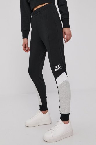 Nike sportswear pantaloni femei, culoarea negru