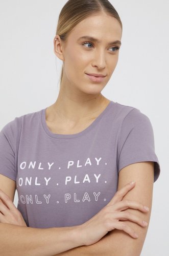 Only play tricou din bumbac culoarea violet