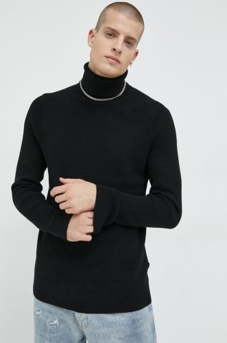 Only & sons pulover barbati, culoarea negru, cu guler