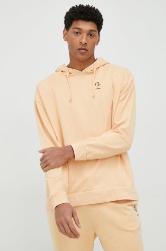 Outhorn bluza barbati, culoarea portocaliu, cu glugă, modelator