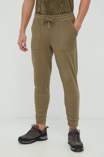 Outhorn pantaloni de trening barbati, culoarea verde, neted