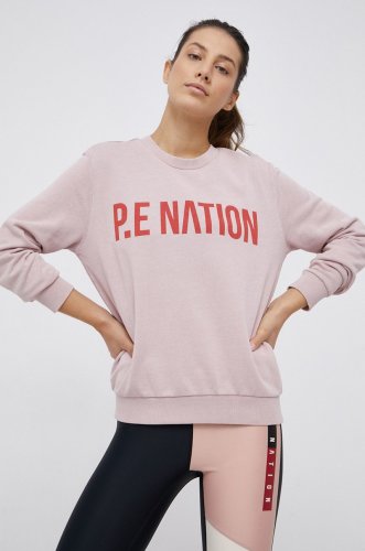 P.e nation bluză femei, culoarea roz, material neted
