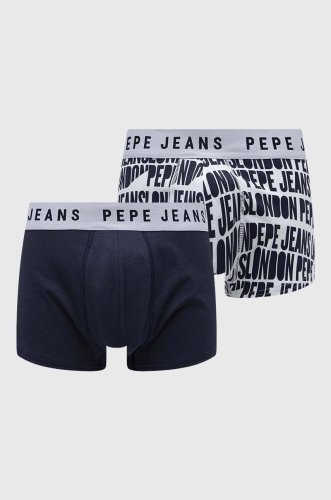 Pepe jeans boxeri 2-pack barbati, culoarea albastru marin