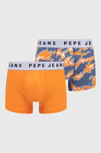 Pepe jeans boxeri 2-pack barbati, culoarea portocaliu