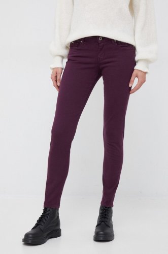 Pepe jeans jeansi femei, culoarea violet,