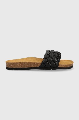 Pepe jeans papuci oban femei, culoarea negru, pls90608