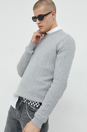 Premium by jack&jones pulover dallas barbati, culoarea gri, light