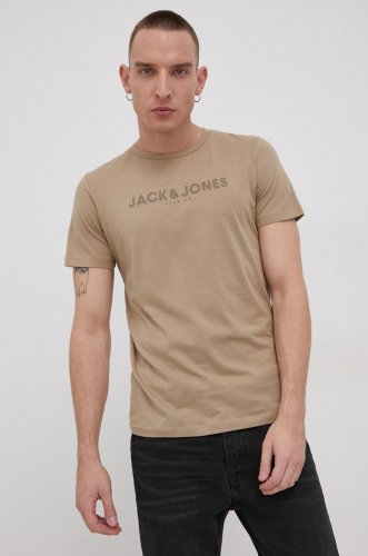 Premium by jack&jones tricou din bumbac culoarea gri