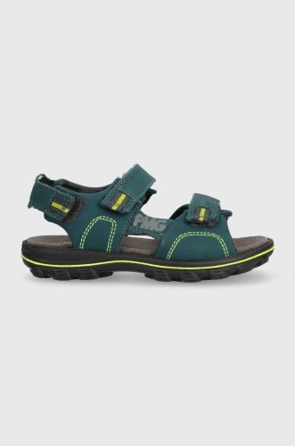 Primigi sandale din piele intoarsa pentru copii culoarea verde
