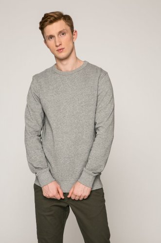 Produkt by jack & jones bluză bărbați, culoarea gri, material neted
