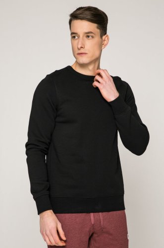Produkt by jack & jones bluză bărbați, culoarea negru, material neted