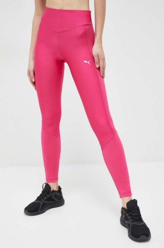 Puma leggins de antrenament fit eversculpt femei, culoarea roz, neted