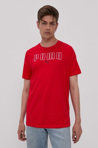 Puma tricou bărbați, culoarea rosu, cu imprimeu
