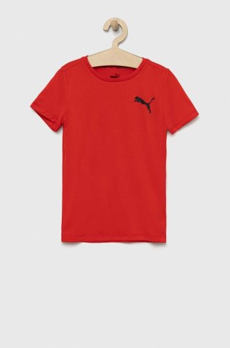 Puma tricou copii active small logo tee b culoarea rosu, cu imprimeu