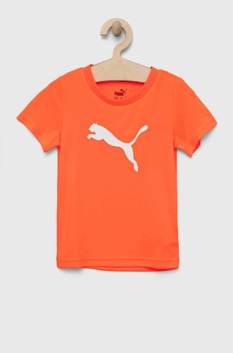 Puma tricou copii active sports poly cat tee b culoarea portocaliu, cu imprimeu