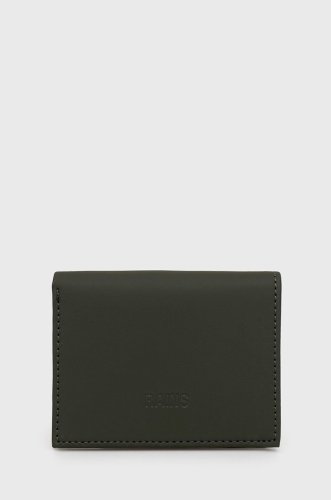 Rains portofel 16020 folded wallet culoarea verde