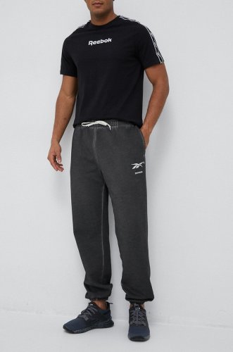 Reebok classic pantaloni de trening culoarea gri, cu imprimeu
