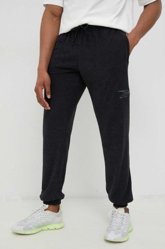 Reebok classic pantaloni de trening culoarea negru, neted