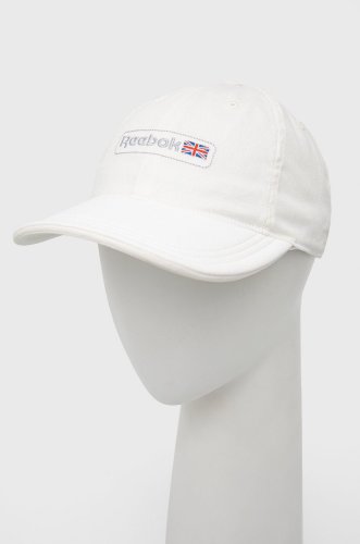 Reebok classic șapcă culoarea alb, cu imprimeu
