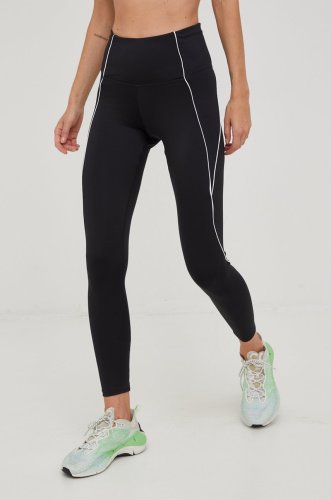 Reebok leggins de antrenament workout ready femei, culoarea negru, cu imprimeu
