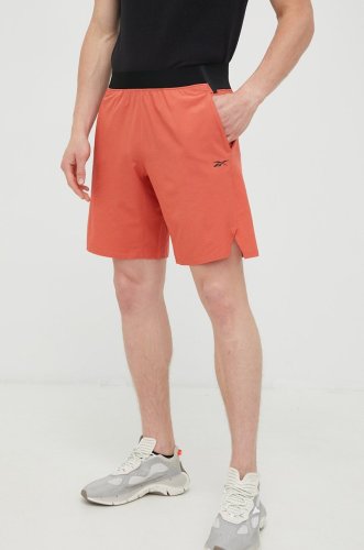 Reebok pantaloni scurți de antrenament epic barbati, culoarea portocaliu