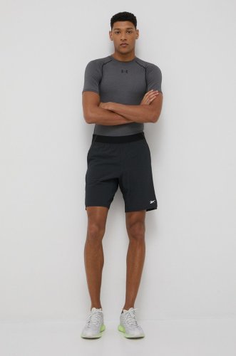 Reebok pantaloni scurți de antrenament graphic strength barbati, culoarea negru