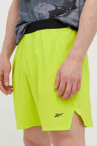 Reebok pantaloni scurți de antrenament speed 3.0 culoarea galben