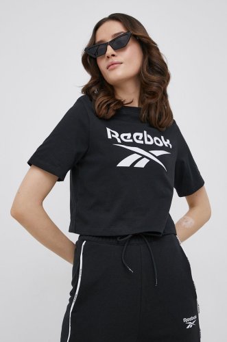 Reebok tricou hb2276 femei, culoarea negru