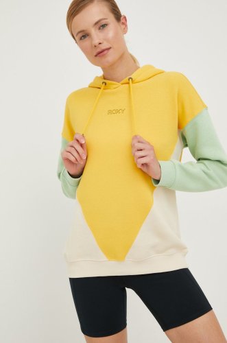 Roxy bluza femei, culoarea galben, modelator