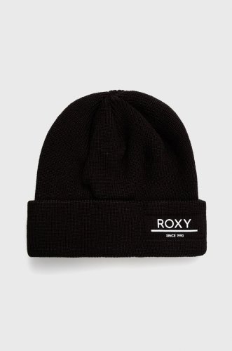 Roxy caciula culoarea negru, din tricot gros