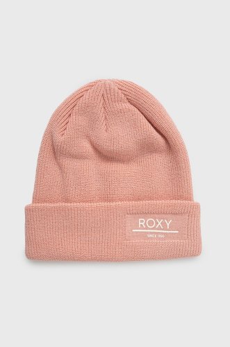 Roxy caciula culoarea roz, din tricot gros