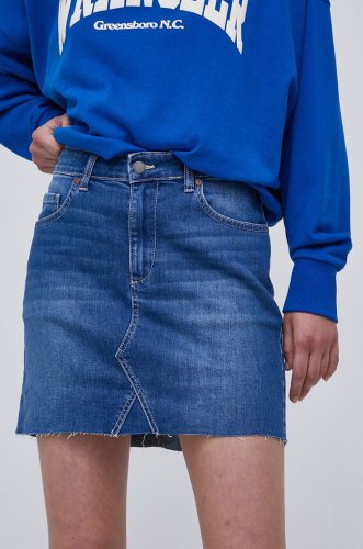 Roxy fustă jeans mini, model drept