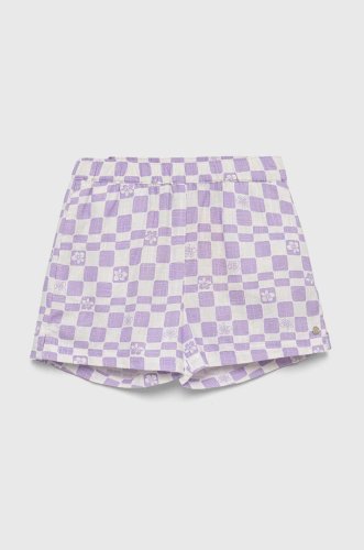 Roxy pantaloni scurti copii culoarea violet, modelator