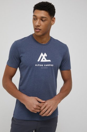 Salewa tricou sport alpine campus culoarea albastru marin, cu imprimeu