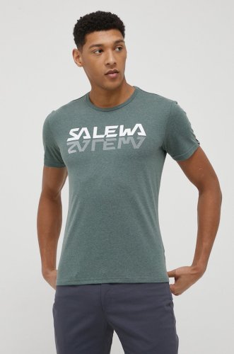 Salewa tricou sport reflection culoarea verde, cu imprimeu