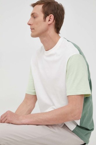 Selected homme tricou barbati, culoarea verde, neted