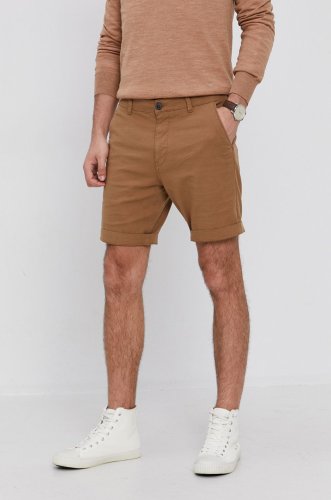 Selected pantaloni scurți bărbați, culoarea maro