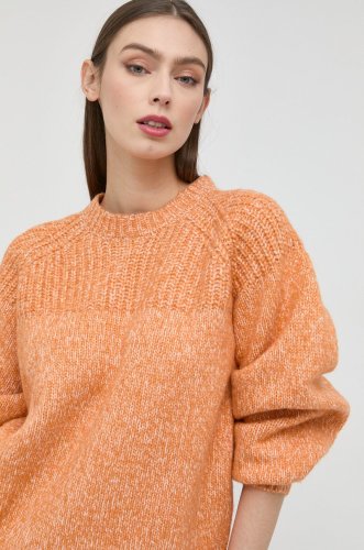 Silvian heach pulover din amestec de lana femei, culoarea portocaliu, călduros