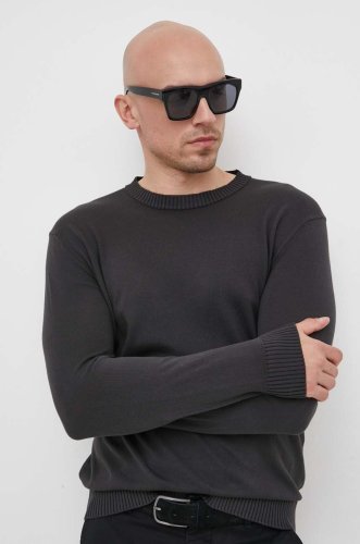 Sisley pulover de bumbac culoarea gri, light