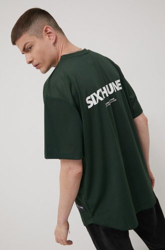 Sixth june tricou barbati, culoarea verde, cu imprimeu