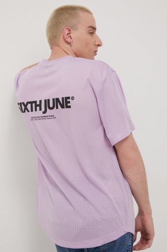 Sixth june tricou barbati, culoarea violet, cu imprimeu